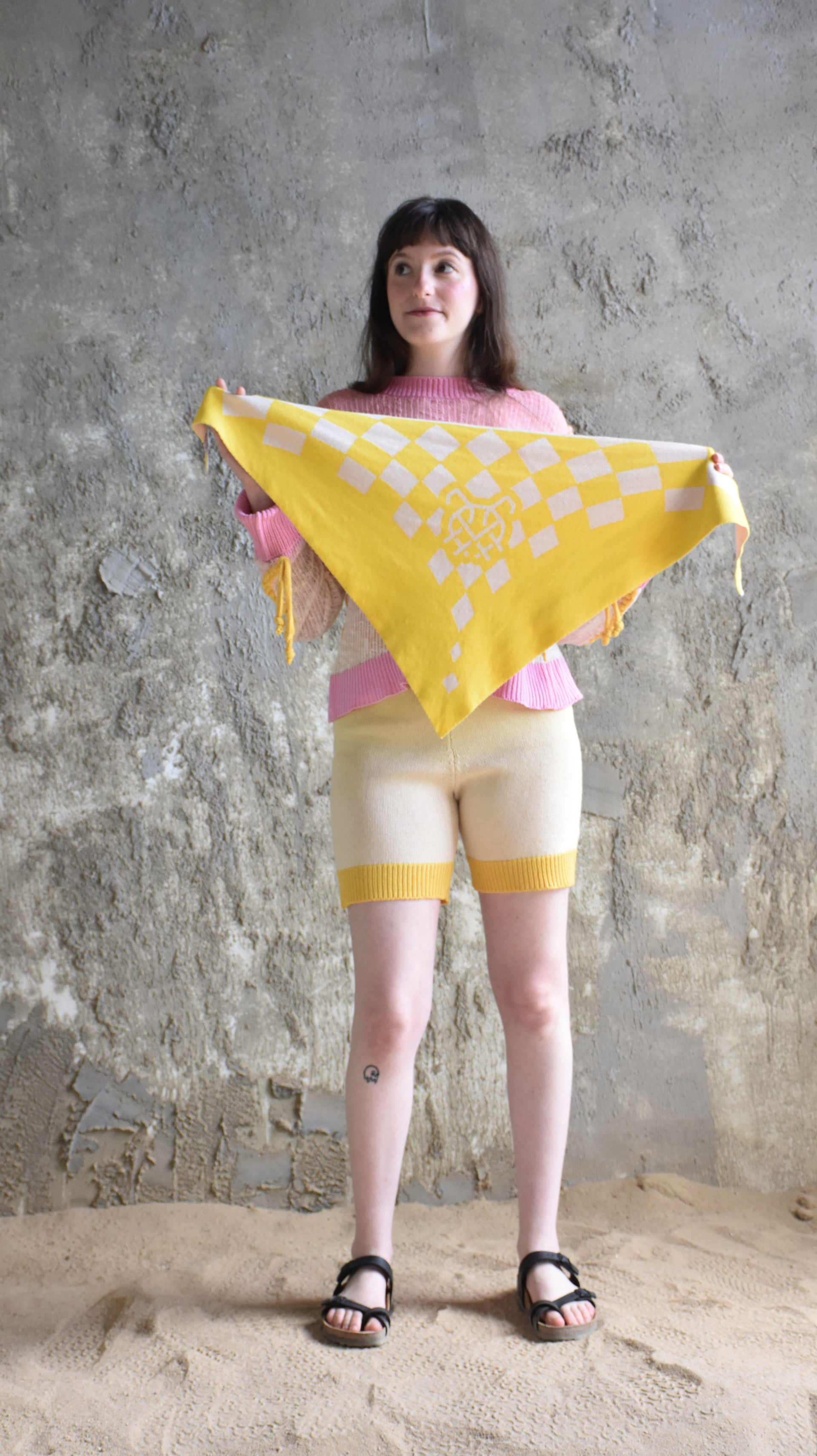 Italian Cotton Triangle Scarf