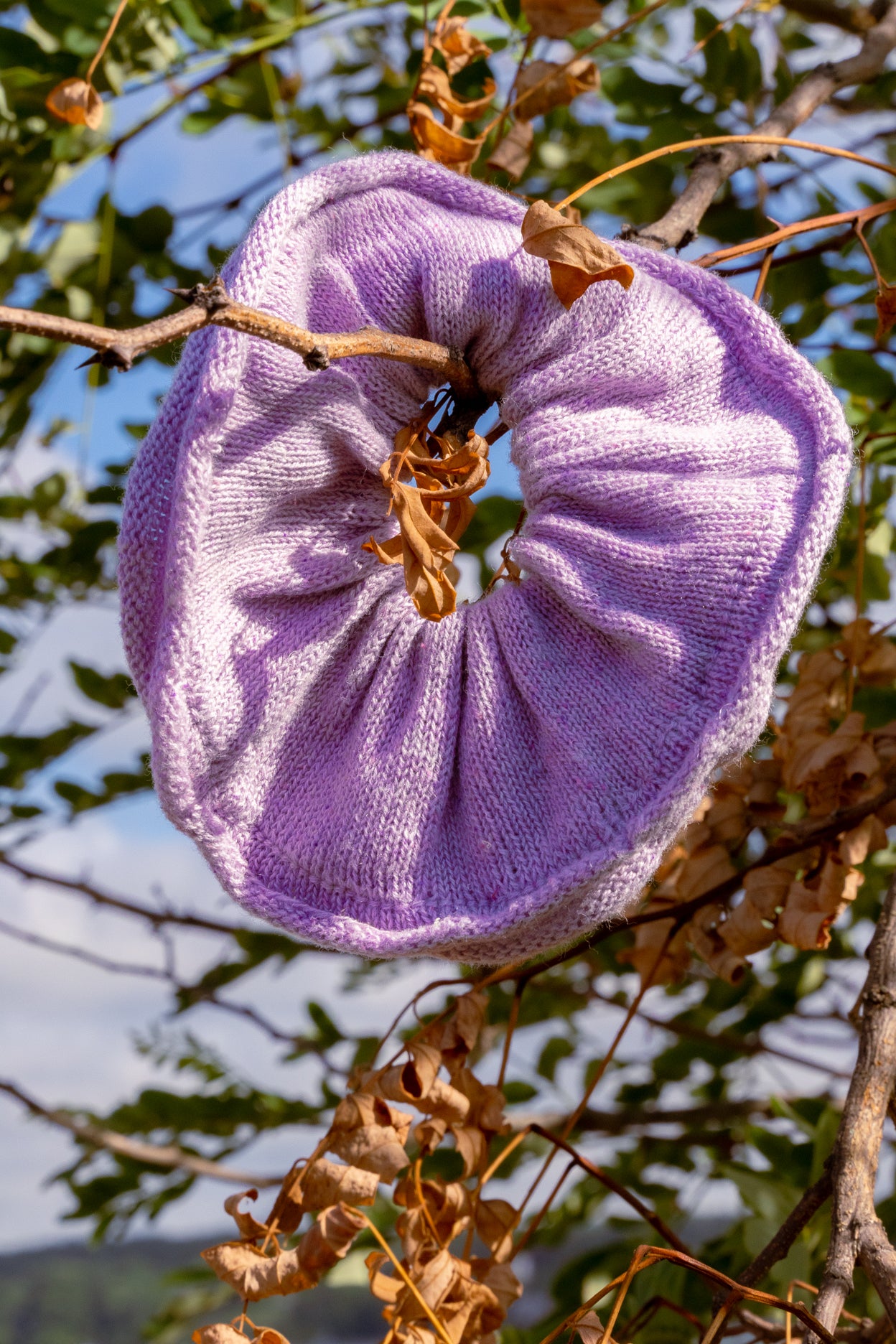 Large Cotton Hemp Silk Scrunchies