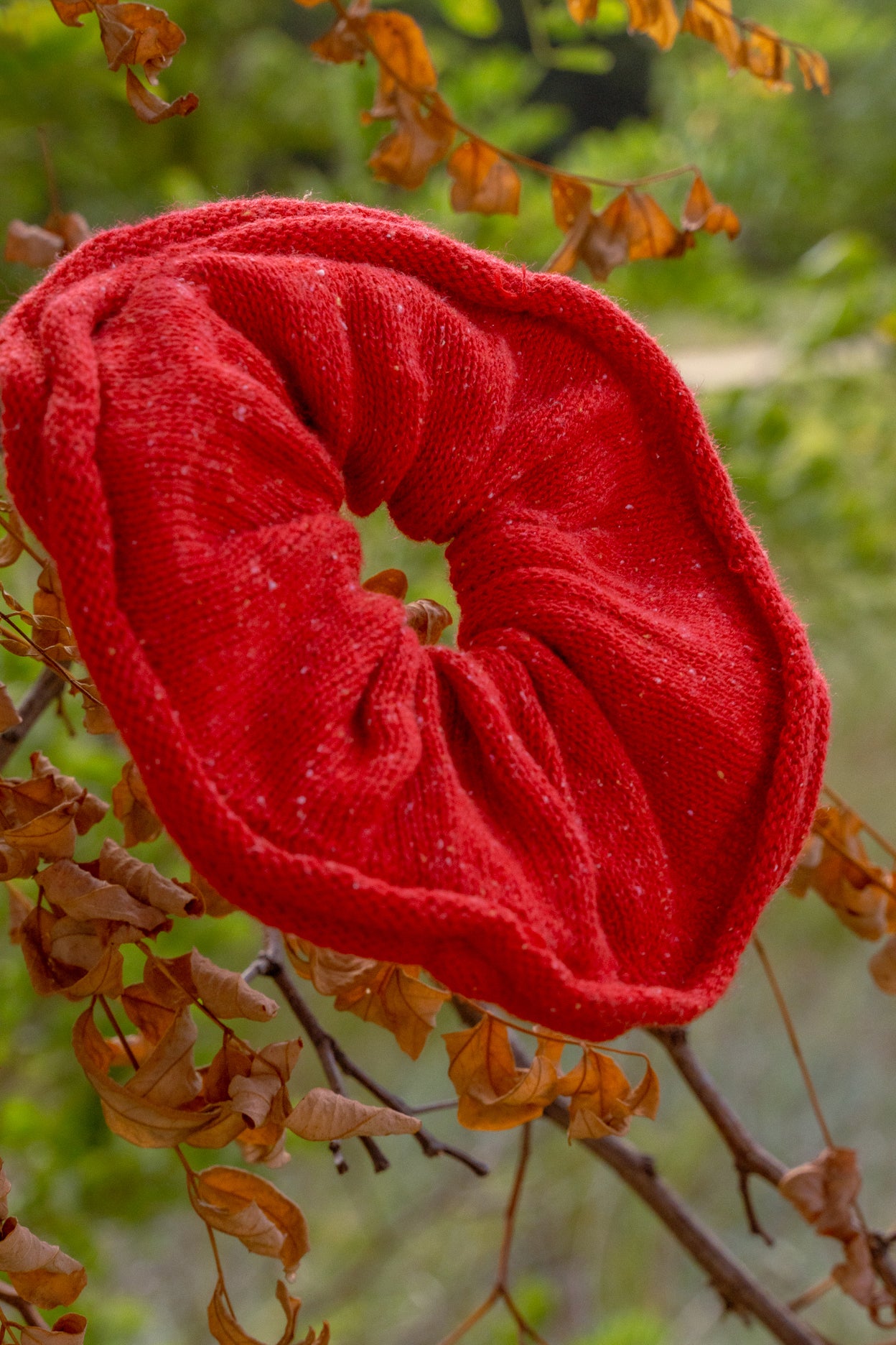 Large Cotton Hemp Silk Scrunchies